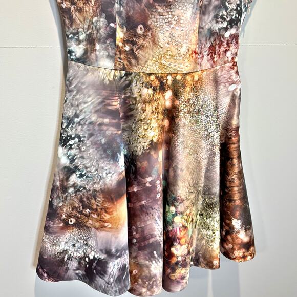 Ted Baker Mecia Sequin Print Fit & Flare Dress - size 3 (US 8) - Picture 4 of 8